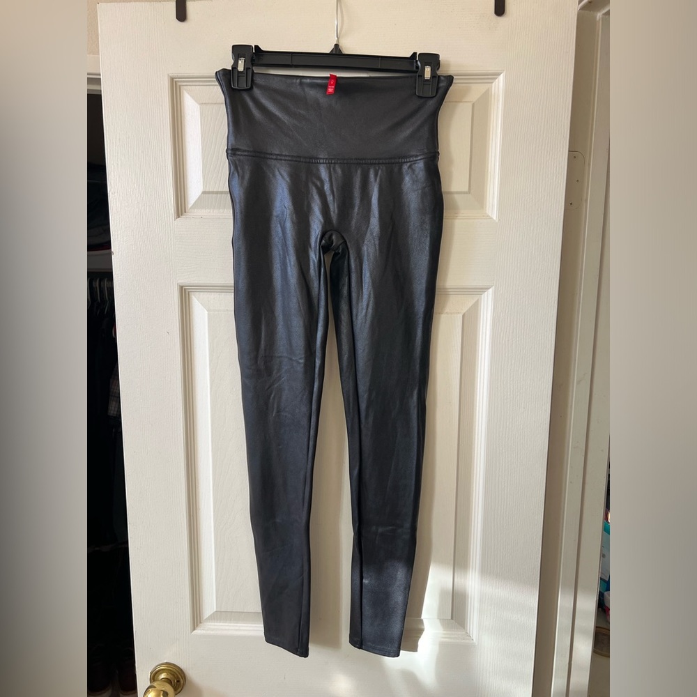 Spanx pleather leggings